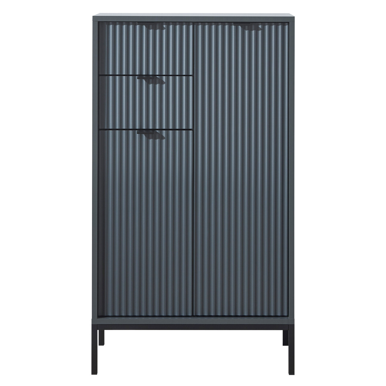 Comoda pentru baie Lucera, 60x32x122.5 cm, MDF, gri - imagine 5